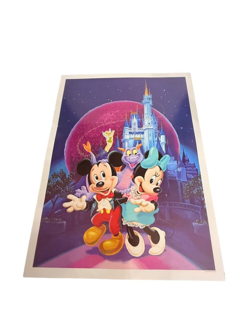 Disney Parks Mickey Minnie Figment Epcot Cinderella Castle Poster Print Art